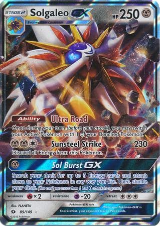 Carta Solgaleo-GX (89/149) do set Sol e Lua — Pokémon TCG | Bynx