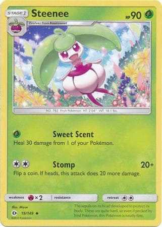 Carta Steenee (19/149) do set Sol e Lua — Pokémon TCG | Bynx