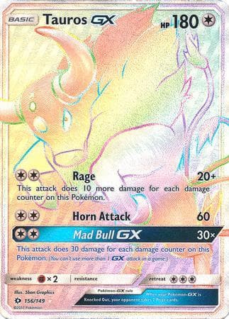 Carta Tauros-GX (156/149) do set Sol e Lua — Pokémon TCG | Bynx