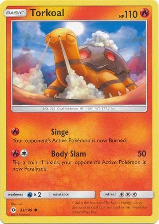 Carta Torkoal (23/149) do set Sol e Lua — Pokémon TCG | Bynx