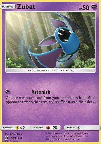 Carta Zubat (54/149) do set Sol e Lua — Pokémon TCG | Bynx