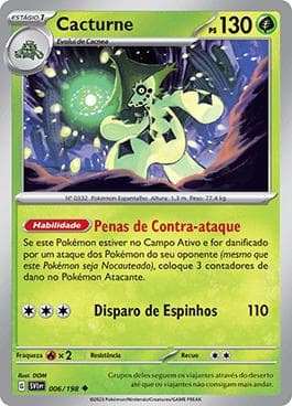 Carta Cacturne (006/198) do set Escarlate e Violeta — Pokémon TCG | Bynx