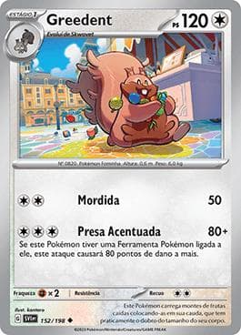 Carta Greedent (152/198) do set Escarlate e Violeta — Pokémon TCG | Bynx