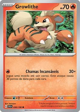 Carta Growlithe (030/198) do set Escarlate e Violeta — Pokémon TCG | Bynx
