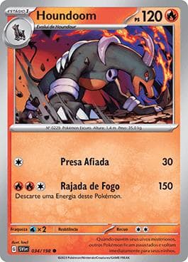 Carta Houndoom (034/198) do set Escarlate e Violeta — Pokémon TCG | Bynx