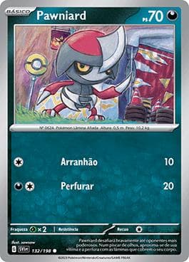 Carta Pawniard (132/198) do set Escarlate e Violeta — Pokémon TCG | Bynx