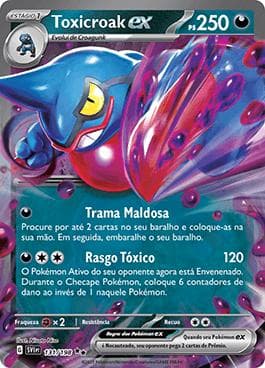 Carta Toxicroak ex (131/198) do set Escarlate e Violeta — Pokémon TCG | Bynx