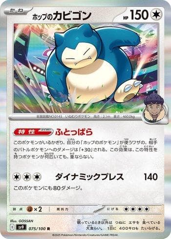 Hop's Snorlax (075/100) — Battle Partners (JP)