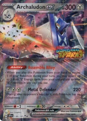Archaludon ex (Surging Sparks Stamped) 130c — Escarlate e Violeta Promos