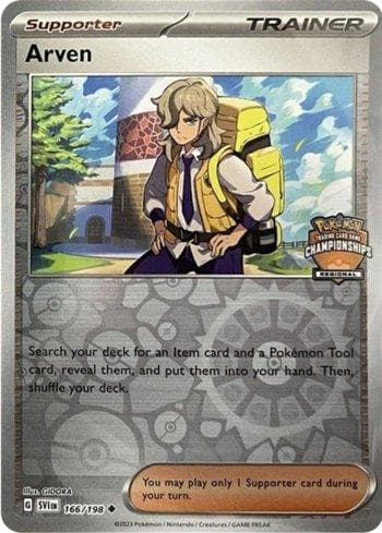 Carta Arven (Regional Championships) 166b/215 do set Escarlate e Violeta Promos — Pokémon TCG | Bynx