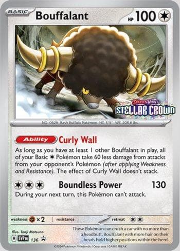 Carta Bouffalant 136/215 do set Escarlate e Violeta Promos — Pokémon TCG | Bynx