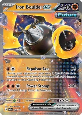 Carta Iron Boulder ex 147/215 do set Escarlate e Violeta Promos — Pokémon TCG | Bynx