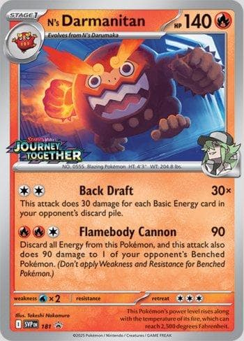 Carta N's Darmanitan 181/215 do set Escarlate e Violeta Promos — Pokémon TCG | Bynx