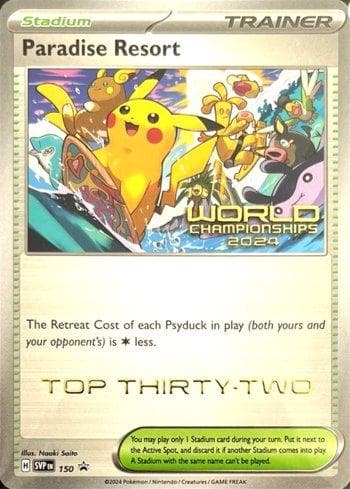 Carta Paradise Resort (World Championships 2023)(Top Thirty-Two) 150c/215 do set Escarlate e Violeta Promos — Pokémon TCG | Bynx