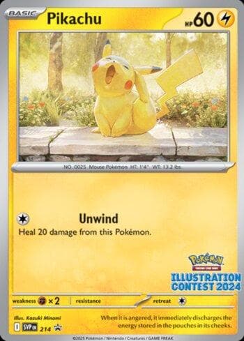Carta Pikachu (Illustration Contest 2024) 214/215 do set Escarlate e Violeta Promos — Pokémon TCG | Bynx