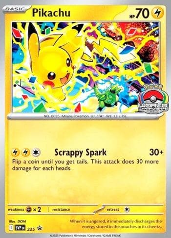 Pikachu (World Championships 2025) 225 — Escarlate e Violeta Promos