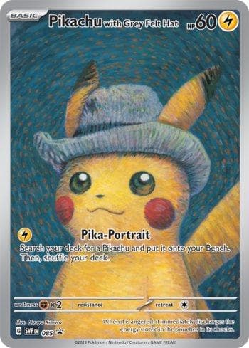 Pikachu with Grey Felt Hat 085 — Escarlate e Violeta Promos