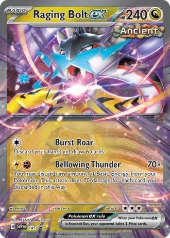 Carta Raging Bolt ex 145/215 do set Escarlate e Violeta Promos — Pokémon TCG | Bynx