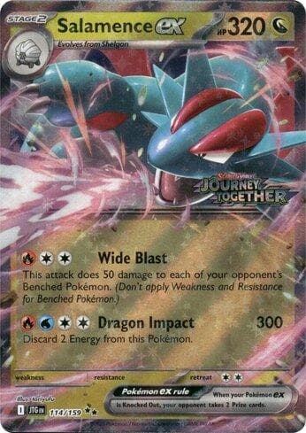 Carta Salamence ex (Journey Together Stamped) 114b/215 do set Escarlate e Violeta Promos — Pokémon TCG | Bynx