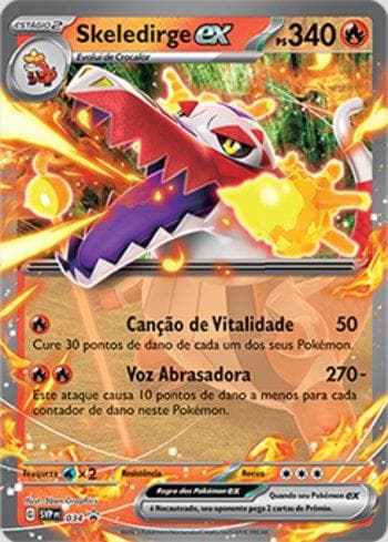 Skeledirge ex 034 — Escarlate e Violeta Promos