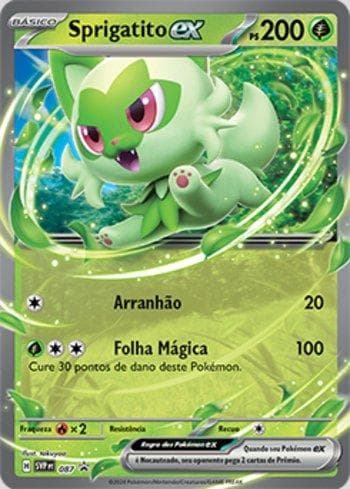 Carta Sprigatito ex 087/215 do set Escarlate e Violeta Promos — Pokémon TCG | Bynx