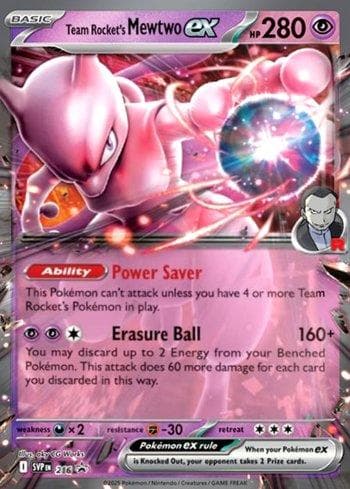Carta Team Rocket's Mewtwo ex 216/215 do set Escarlate e Violeta Promos — Pokémon TCG | Bynx