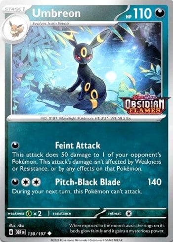 Carta Umbreon (Obsidian Flames Stamped) 130b/215 do set Escarlate e Violeta Promos — Pokémon TCG | Bynx