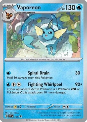 Carta Vaporeon 168/215 do set Escarlate e Violeta Promos — Pokémon TCG | Bynx
