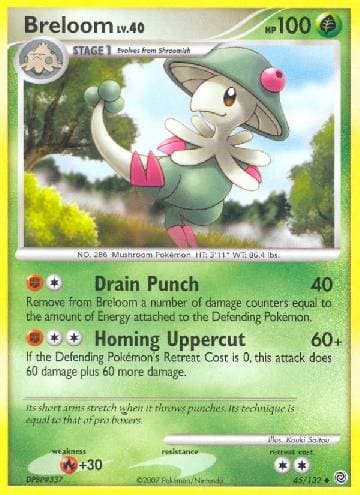 Carta Breloom (45/132) do set Maravilhas Secretas — Pokémon TCG | Bynx