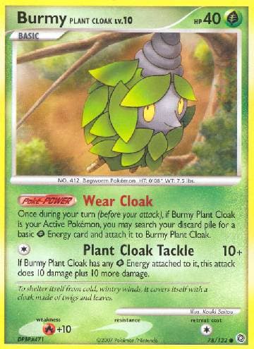 Carta Burmy Plant Cloak (78/132) do set Maravilhas Secretas — Pokémon TCG | Bynx