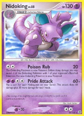 Carta Nidoking (34/132) do set Maravilhas Secretas — Pokémon TCG | Bynx