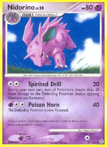 Carta Nidorino (57/132) do set Maravilhas Secretas — Pokémon TCG | Bynx