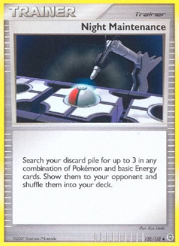 Carta Night Maintenance (120/132) do set Maravilhas Secretas — Pokémon TCG | Bynx