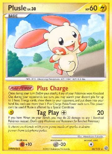 Carta Plusle (36/132) do set Maravilhas Secretas — Pokémon TCG | Bynx