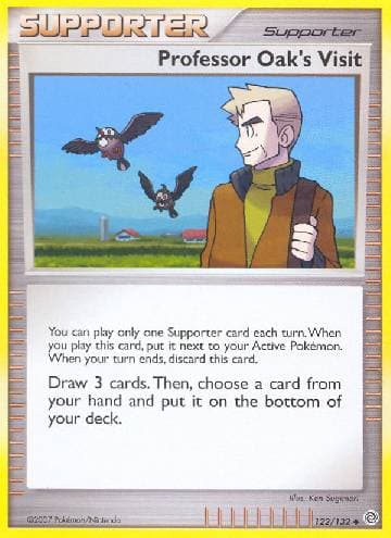 Carta Professor Oak's Visit (122/132) do set Maravilhas Secretas — Pokémon TCG | Bynx