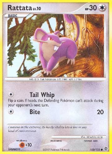 Carta Rattata (103/132) do set Maravilhas Secretas — Pokémon TCG | Bynx