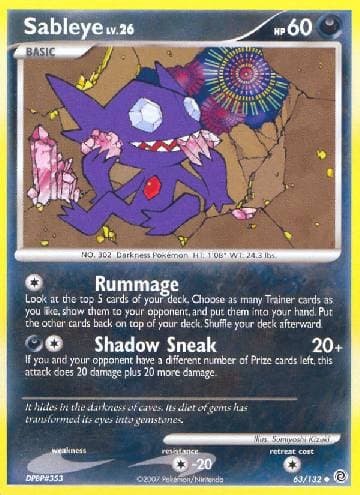 Carta Sableye (63/132) do set Maravilhas Secretas — Pokémon TCG | Bynx