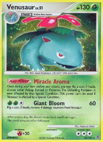 Carta Venusaur (20/132) do set Maravilhas Secretas — Pokémon TCG | Bynx