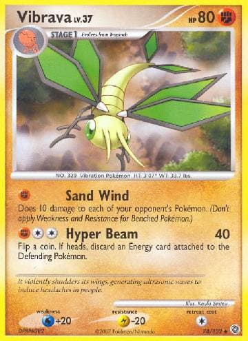 Carta Vibrava (74/132) do set Maravilhas Secretas — Pokémon TCG | Bynx