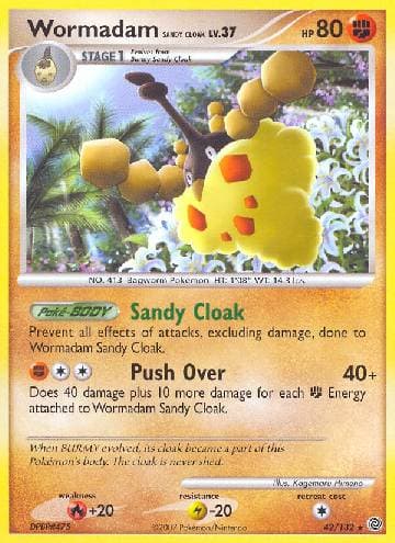 Carta Wormadam Sandy Cloak (42/132) do set Maravilhas Secretas — Pokémon TCG | Bynx
