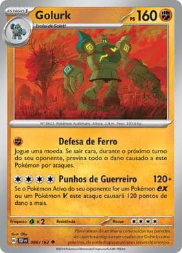 Carta Golurk (088/162) do set Forças Temporais — Pokémon TCG | Bynx