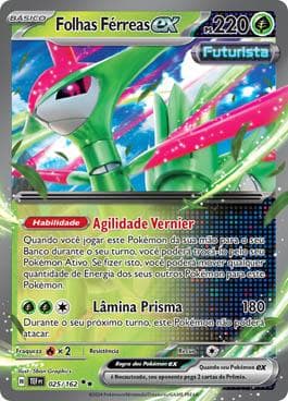 Carta Iron Leaves ex (025/162) do set Forças Temporais — Pokémon TCG | Bynx