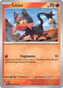 Carta Litten (032/162) do set Forças Temporais — Pokémon TCG | Bynx