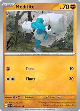 Carta Meditite (082/162) do set Forças Temporais — Pokémon TCG | Bynx