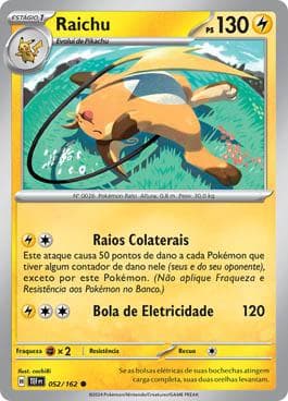 Carta Raichu (052/162) do set Forças Temporais — Pokémon TCG | Bynx