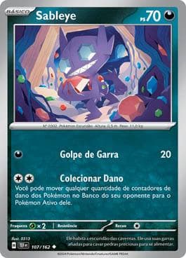 Carta Sableye (107/162) do set Forças Temporais — Pokémon TCG | Bynx
