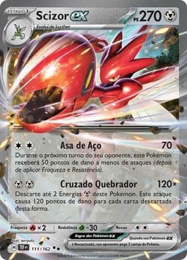Carta Scizor ex (111/162) do set Forças Temporais — Pokémon TCG | Bynx