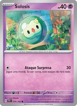 Carta Solosis (070/162) do set Forças Temporais — Pokémon TCG | Bynx