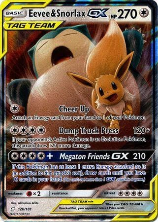 Eevee & Snorlax-GX (120/181) — União de Aliados