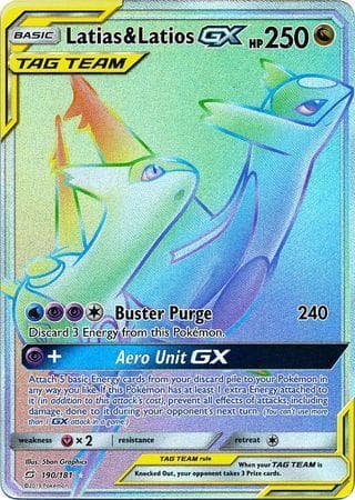 Carta Latias & Latios-GX (190/181) do set União de Aliados — Pokémon TCG | Bynx